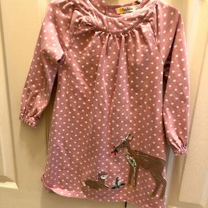 Mini Boden deer dress size 3-4y